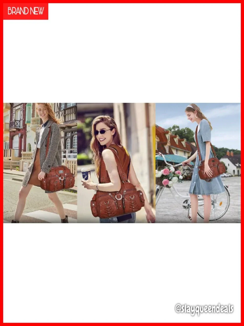 Soft Washed Vegan Leather Hobo Bag, Multi-Pocket Crossbody